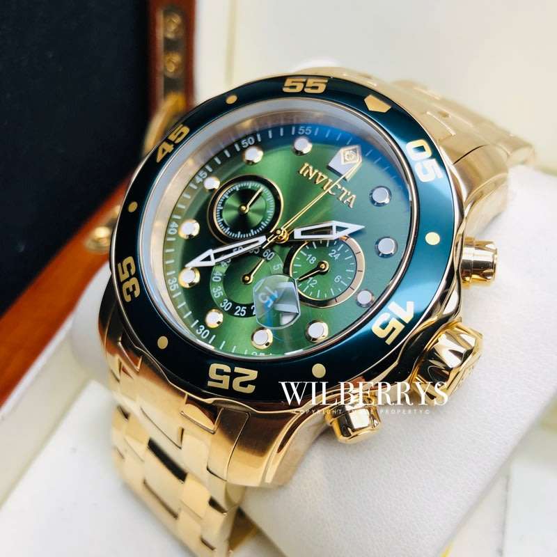 Retail: R11,999.00 INVICTA MEN'S COLOSSUS THICK HEAVY GOLD TONE WATCH BRAND NEW IN BOX