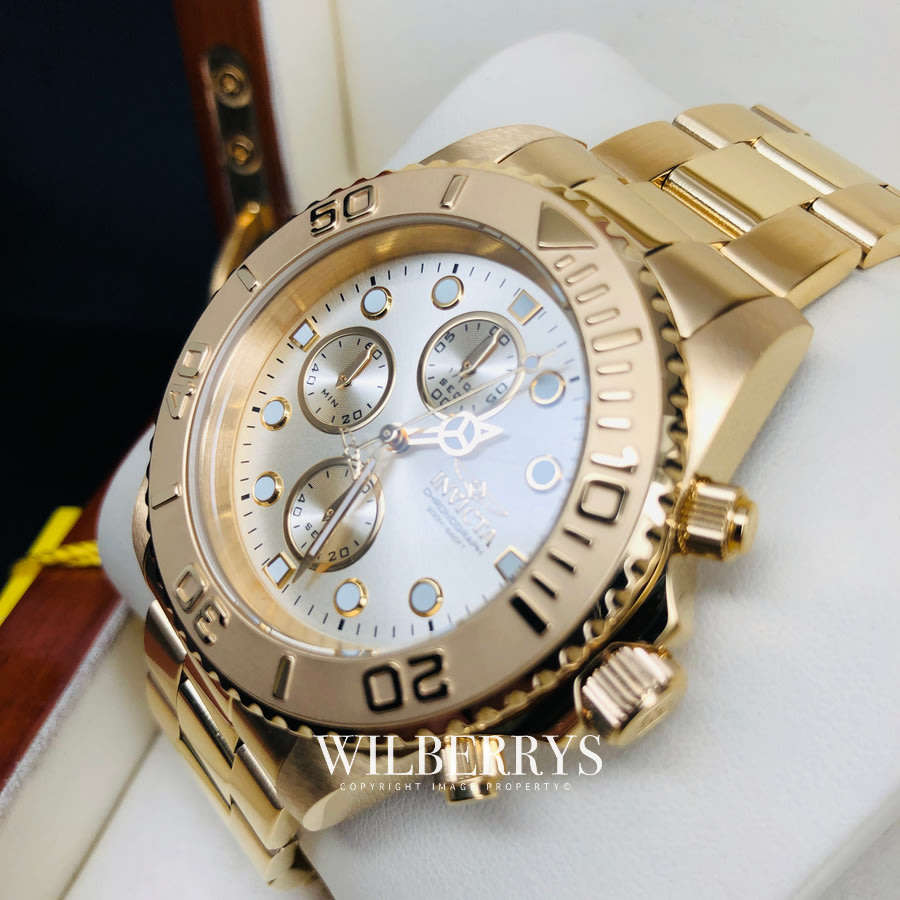 Retail: R7,999.00 INVICTA Men's SEA DWELLER 200M CHAMPAGNE 18k Plated Watch BRAND NEW IN BOX