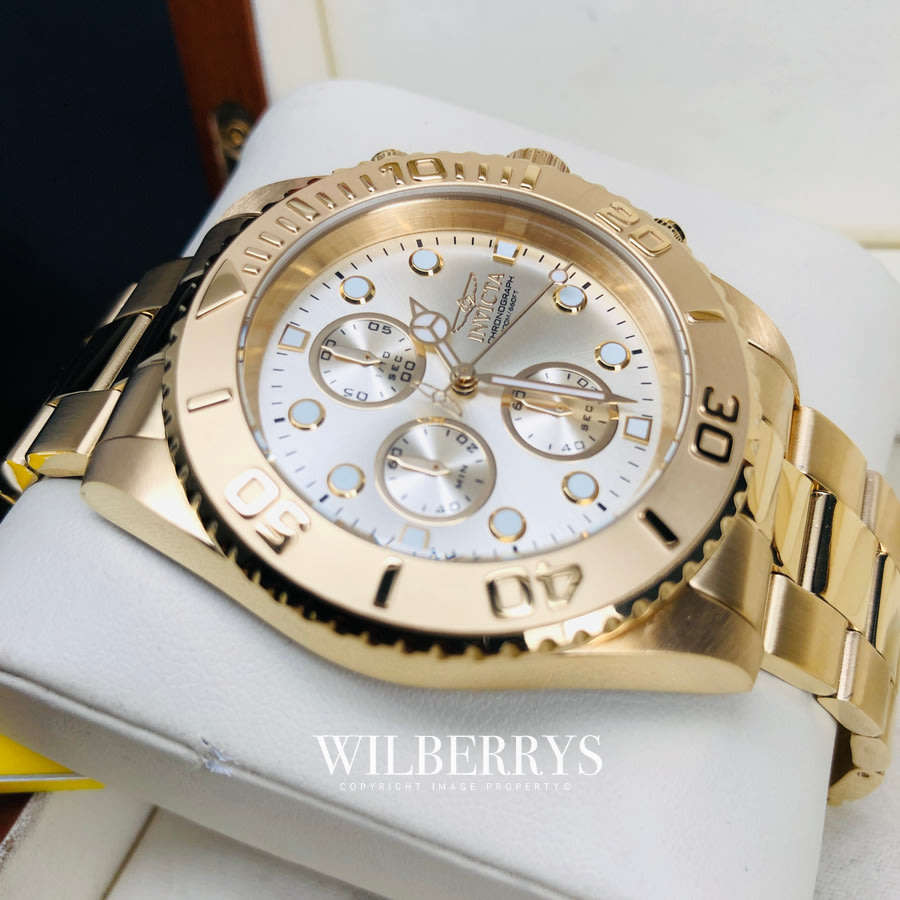 Retail: R7,999.00 INVICTA Men's SEA DWELLER 200M CHAMPAGNE 18k Plated Watch BRAND NEW IN BOX