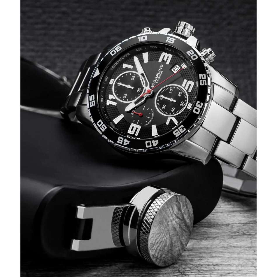 Retail: R7,999.00 STUHRLING ORIGINAL® Men's CONCORDE 40MM Chrono Watch BRAND NEW