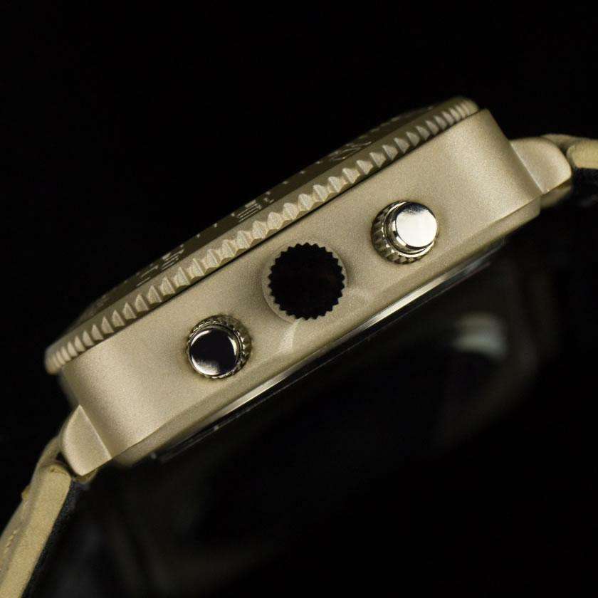 Retail: R3,999.00 INFANTRY MILITARY CO. Men's Tank ACU Leather 47mm BIG Dual Movement Watch NEW