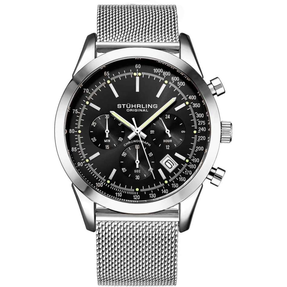 Retail: R7,999.00 STUHRLING ORIGINAL® Men's MONACCO MILANESE Chrono Watch BRAND NEW