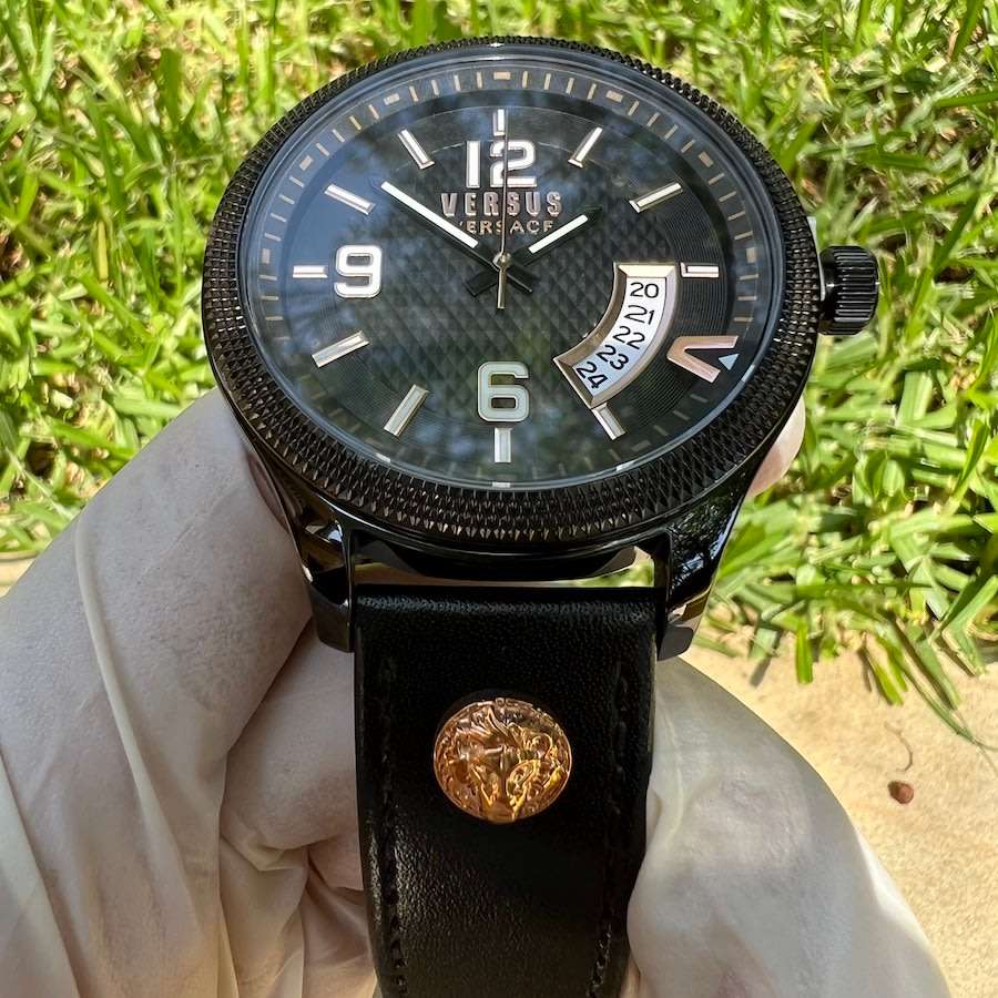 Retail: R8000.00 VERSACE Men`s Don Corleone 45mm Leather Watch BRAND NEW NEW IN BOX