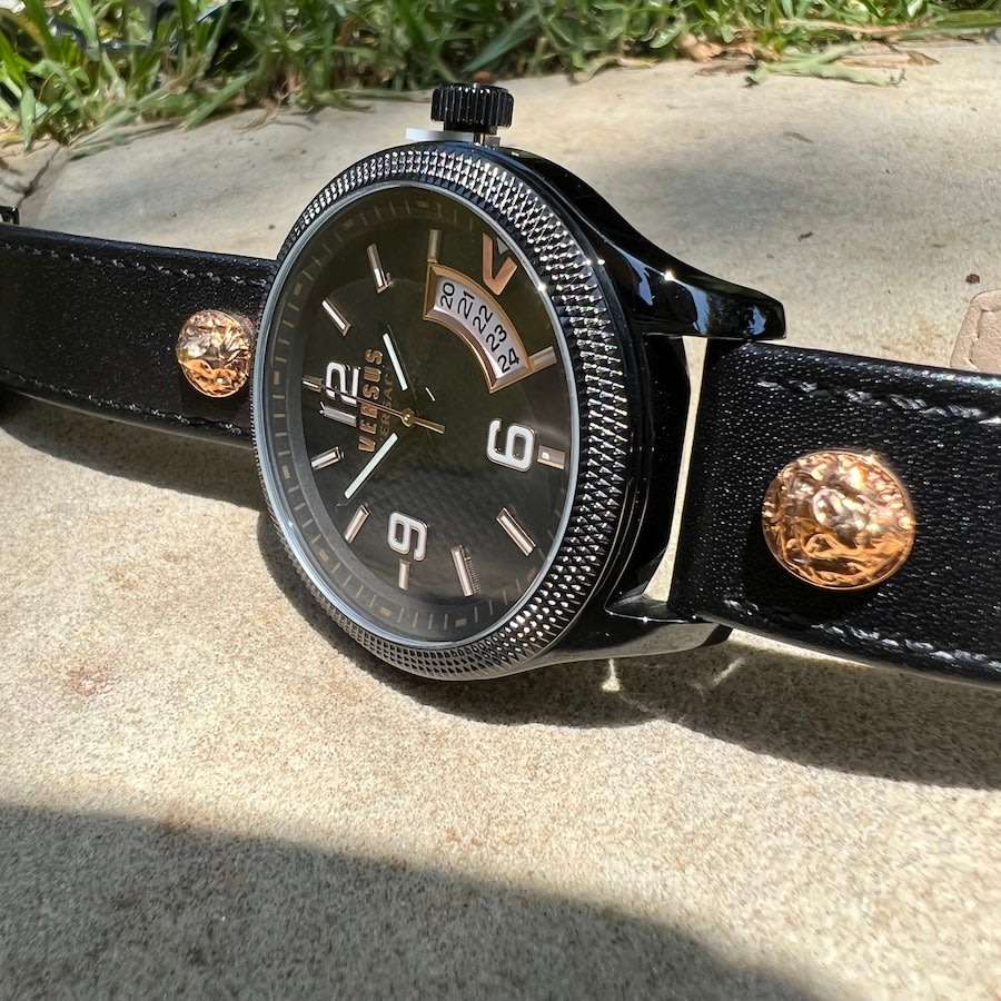 Retail: R8000.00 VERSACE Men`s Don Corleone 45mm Leather Watch BRAND NEW NEW IN BOX