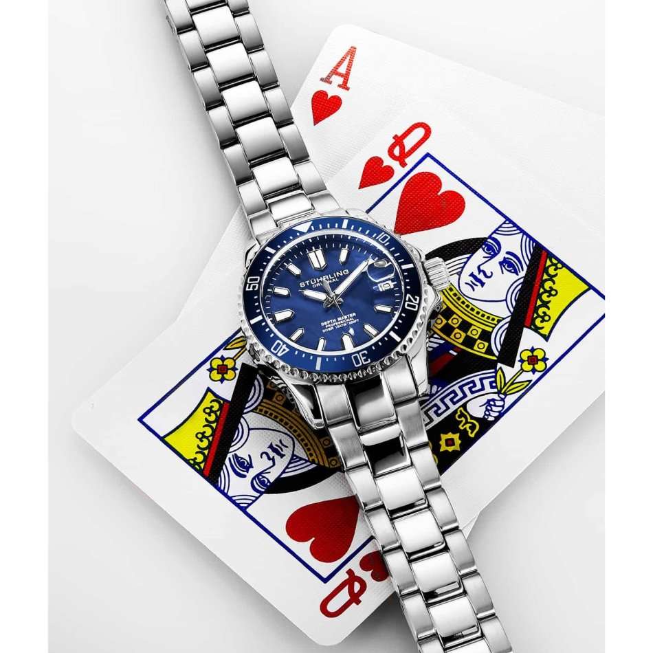 Retail: R6,999.00 STUHRLING ORIGINAL® Women's Depthmaster Ocean Blue Pearl Watch BRAND NEW