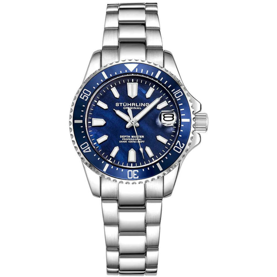 Retail: R6,999.00 STUHRLING ORIGINAL® Women's Depthmaster Ocean Blue Pearl Watch BRAND NEW
