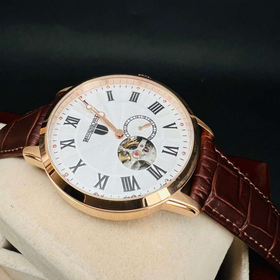 Retail: R7,999.00 EICHMULLER GERMANY Men's Automatic Reich POWER RESERVE Rose Gold Brown NEW IN BOX