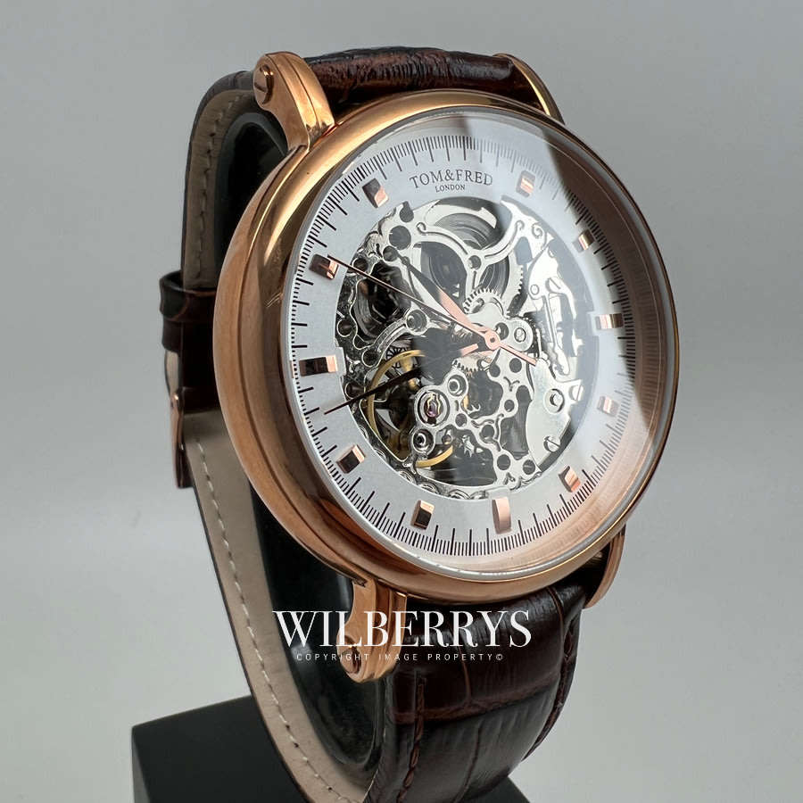 Retail: R6,000.00 TOM & FRED London Men's Portendorf Automatic Gold Ed. 1/1000 Units Leather Watch