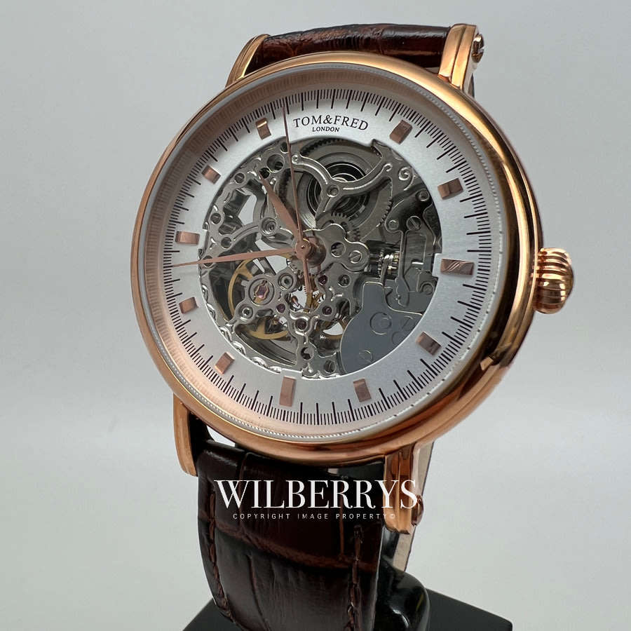 Retail: R6,000.00 TOM & FRED London Men's Portendorf Automatic Gold Ed. 1/1000 Units Leather Watch