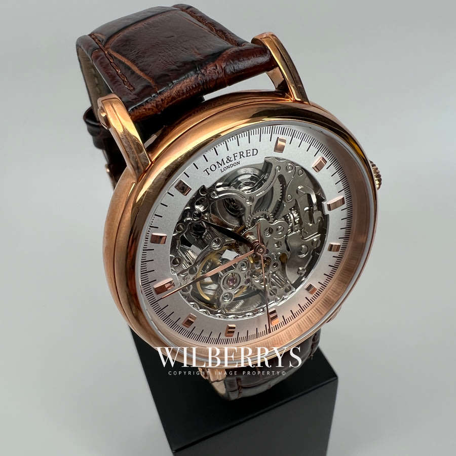 Retail: R6,000.00 TOM & FRED London Men's Portendorf Automatic Gold Ed. 1/1000 Units Leather Watch