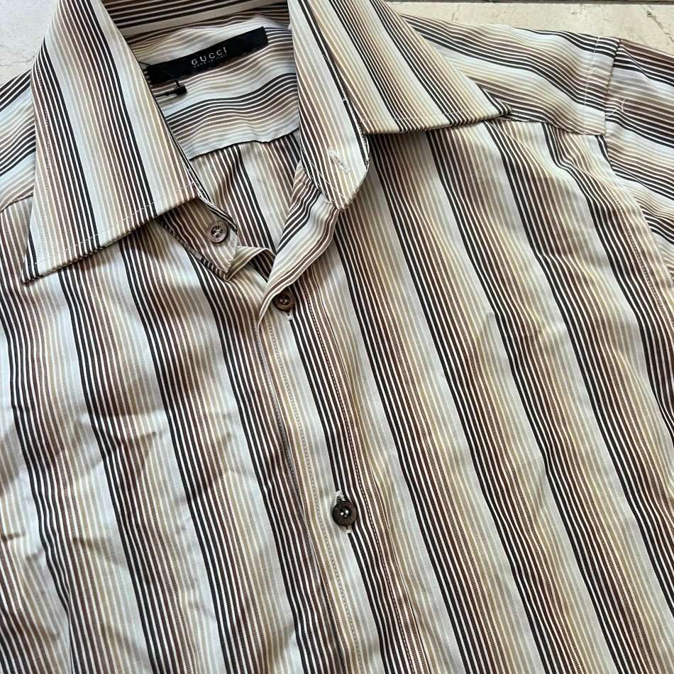 Retail: R6,900.00 GUCCI Striped Genuine Italy Long Sleeve Shirt  - GENUINE NEW without tags MADE IN
