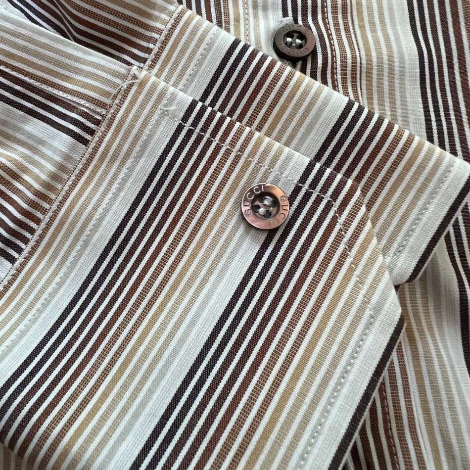 Retail: R6,900.00 GUCCI Striped Genuine Italy Long Sleeve Shirt  - GENUINE NEW without tags MADE IN