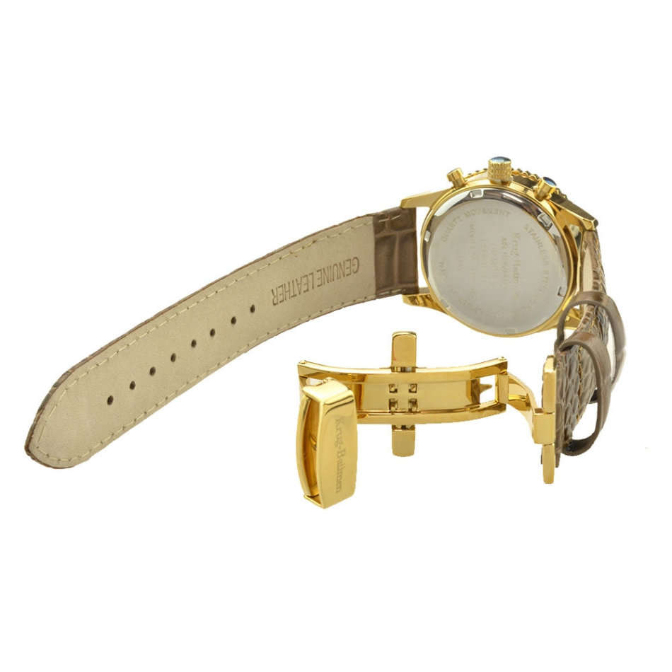 Retail: R9,000.00 Krug-Baumen Men`s Air Traveller 42mm Diamond Chromo PILOT Watch BRAND NEW