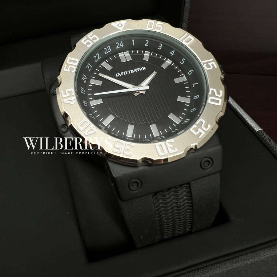 INFANTRY MILITARY CO. Stealth 46mm SILICONE HAWK Watch Brand new BOXED, FULLY LOADED!