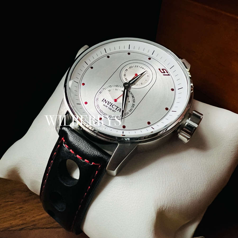 RRP: R7425.00 INVICTA Men's RALLY 48mm GENUINE LEATHER CHRONOGRAPH WATCH BRAND NEW