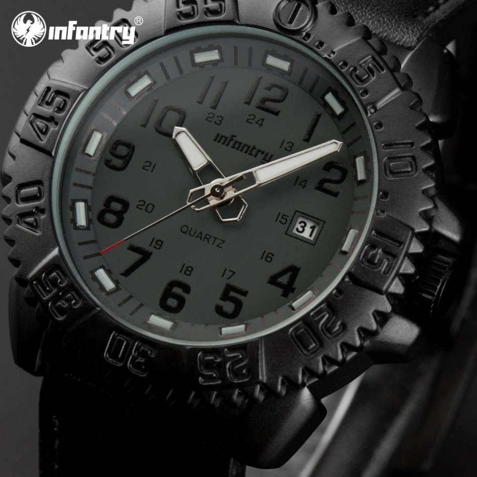 Retail: R1,999.00 INFANTRY MILITARY CO. Men's Tank Combat Tyre Watch Grey BRAND NEW