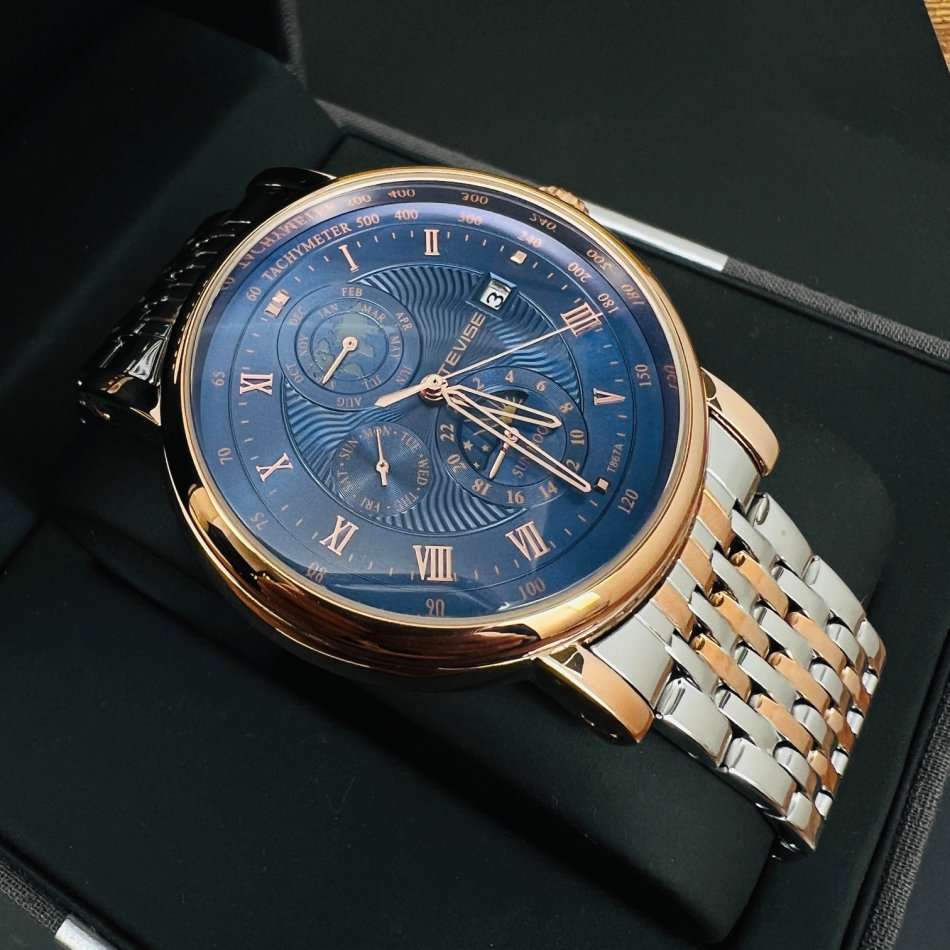 Retail: R2,599.00 TEVISE ® Men's Namura Moon Phase Automatic Steel  BRAND NEW IN BOX