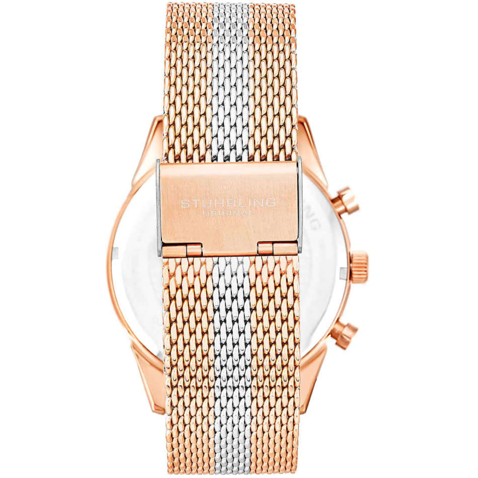 Retail: R5,999.00 STUHRLING ORIGINAL® Men's Monacco Milanese Rose Gold Watch BRAND NEW