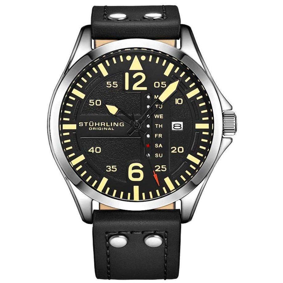 Retail: R5,999.00 STUHRLING ORIGINAL® Men's Flight Control Aviator Watch BRAND NEW