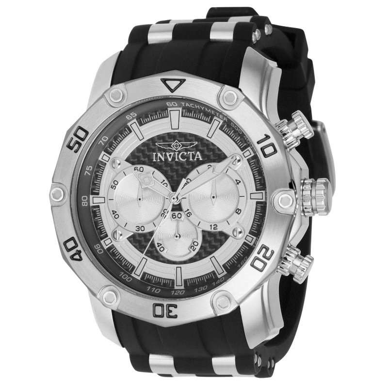 must see last 1 >> INVICTA Men's ELITE 50mm Carbon Fiber/Silver Chronograph Watch BRAND NEW