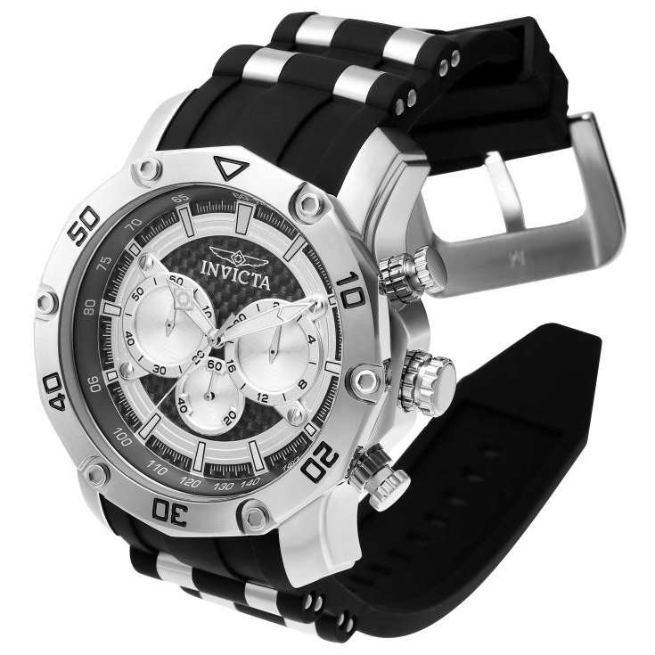must see last 1 >> INVICTA Men's ELITE 50mm Carbon Fiber/Silver Chronograph Watch BRAND NEW
