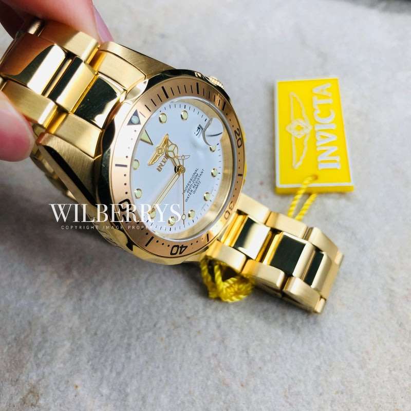 Retail: R6,999.00 INVICTA Men`s 18k Gold pl. Sea Dweller 200M Chronograph Watch BRAND NEW IN BOX