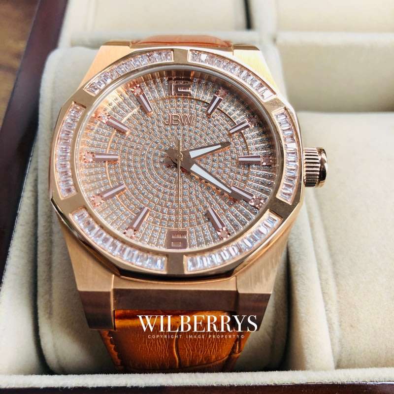 Retail: R10,999.00 JBW Men's APOLLO GENUINE DIAMOND / 44mm 18k rose gold PL. Watch BRAND NEW