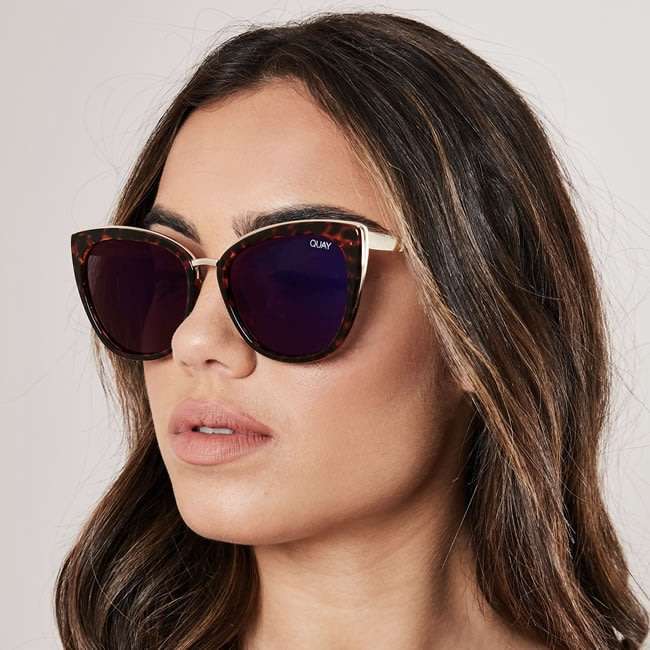 must see!! QUAY Women's HONEY tortoise Acetate Sunglasses **AUTHENTIC BRAND NEW