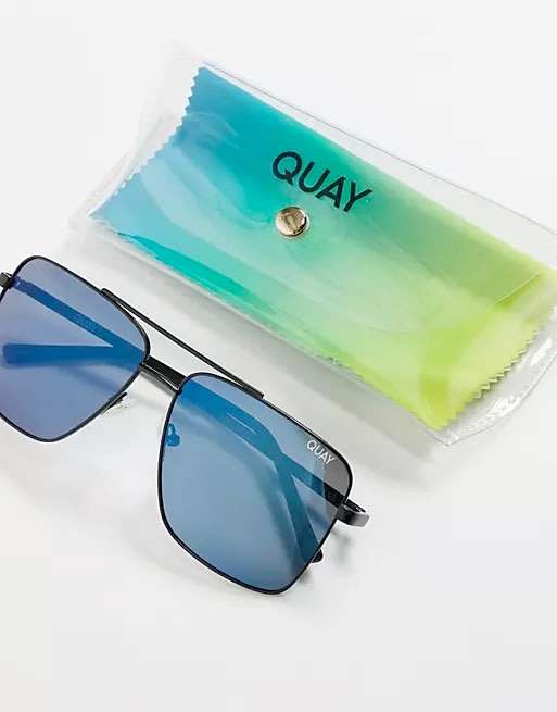 must see!! QUAY Unisex OVERSIZED AIR CONTROL AVIATOR Sunglasses **AUTHENTIC BRAND NEW