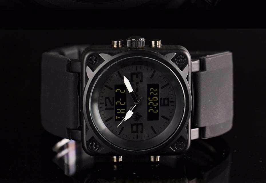 Retail: R2,000.00 INFANTRY MILITARY CO. Dual ANADIGI Black Ops Watch Brand new BOXED, FULLY LOADED!