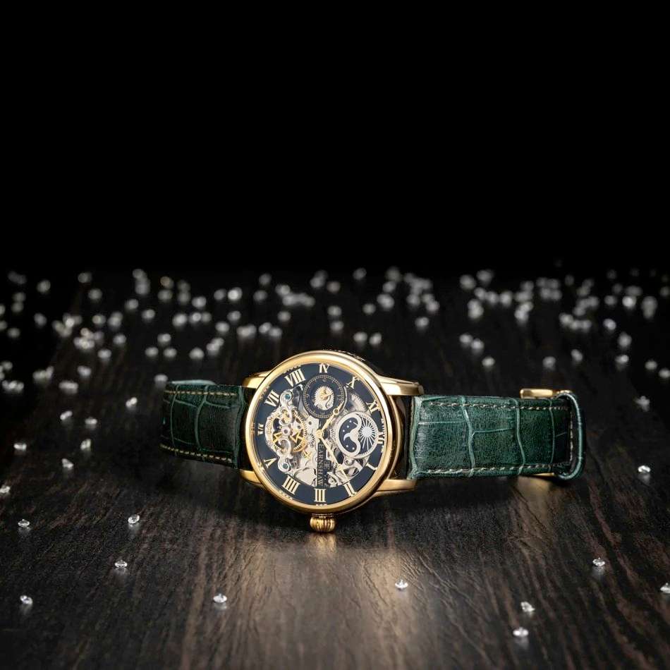 ***must see*** rrp: R8,200.00 THOMAS EARNSHAW AUTOMATIC LONGITUDE DUAL TIME MIDNIGHT GREEN NEW