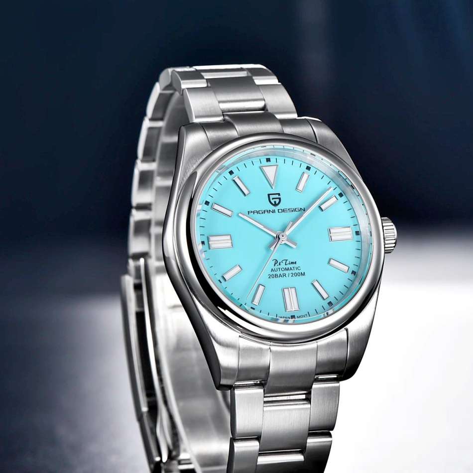 Retail: R6,900.00 PAGANI DESIGN Oyster Tiffany 38MM 200M Waterproof Japan NH35 Automatic Watch