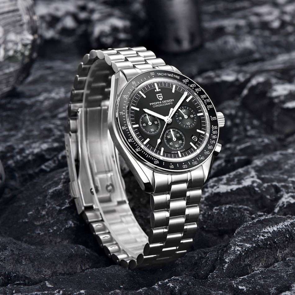 l@@k!! Retail: R5,900.00 PAGANI DESIGN Moonwatch Chronograph Men`s 100M Watch 40MM NEW!!