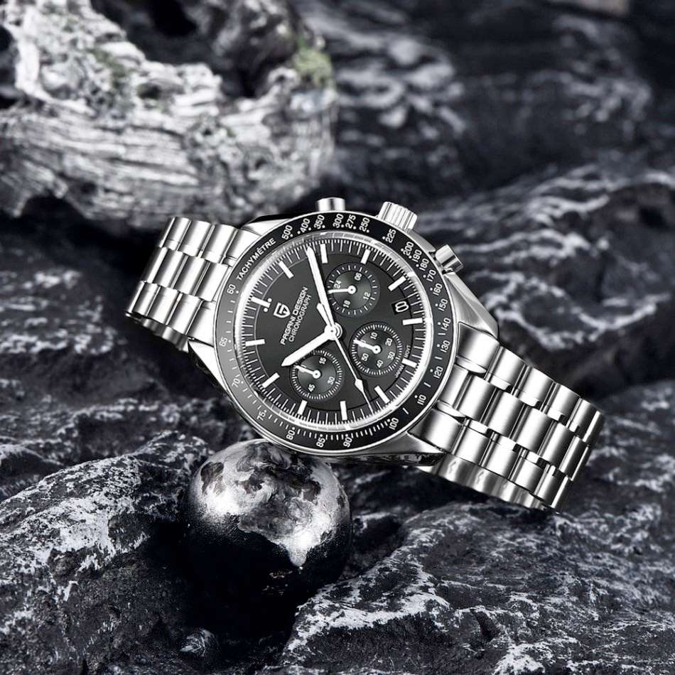 l@@k!! Retail: R5,900.00 PAGANI DESIGN Moonwatch Chronograph Men`s 100M Watch 40MM NEW!!