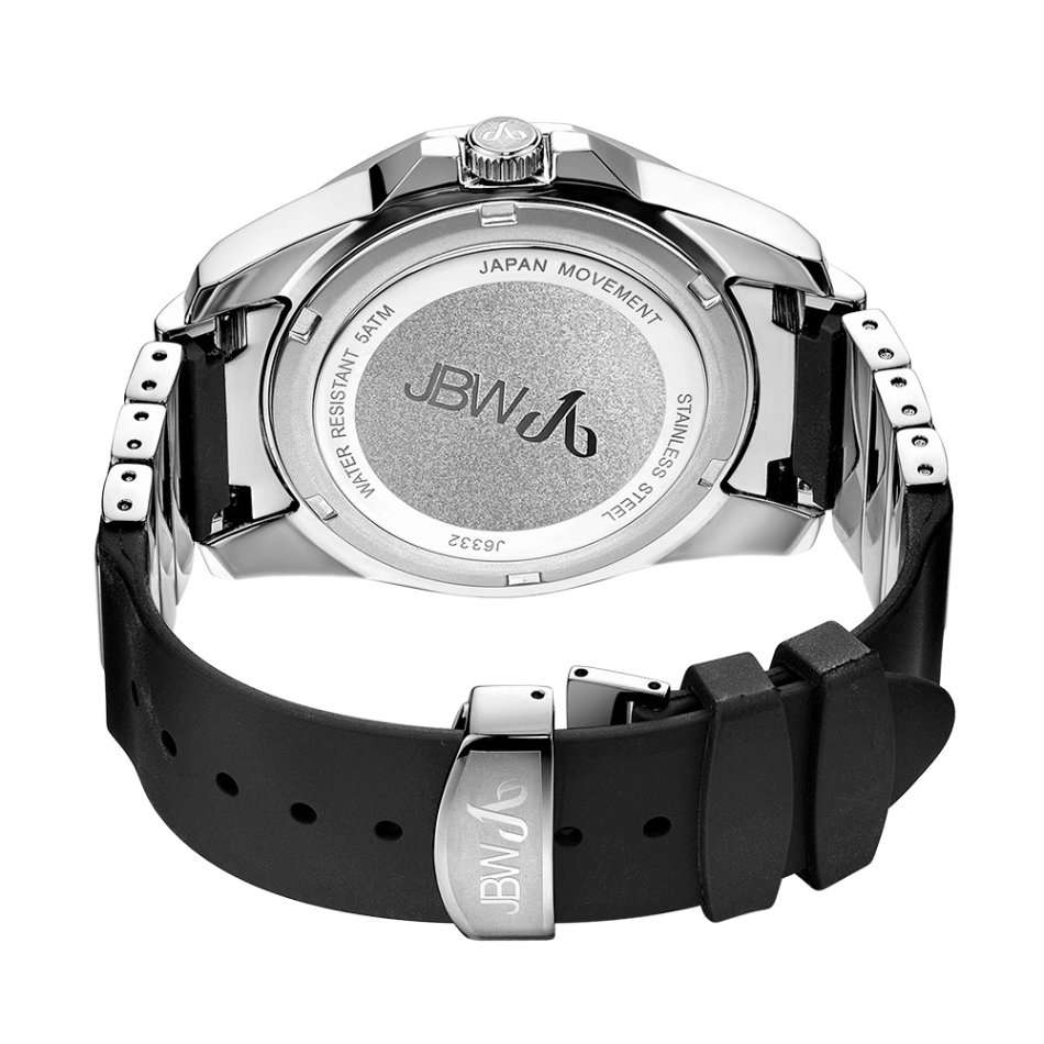 Retail: R11,999.00 JBW Men's 16x GENUINE DIAMOND /48mm SILVER STEEL INFUSED Watch BRAND NEW IN BOX