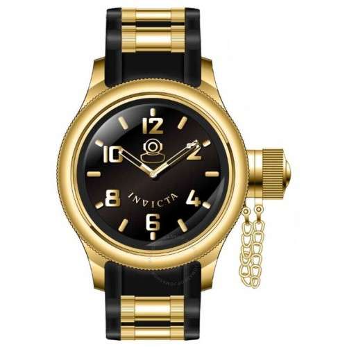 Retail: R8,999.00 INVICTA Men`s Russian Diver 51.5mm Gold/Black BRAND NEW