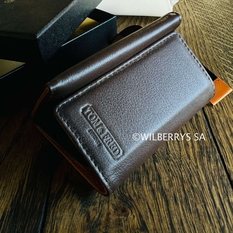 TOM and FRED London® DARK BROWN Freddy Speed Wallet Genuine British Leather Pocket Wallet