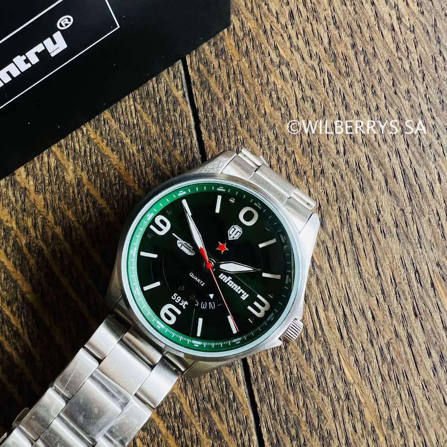 Retail: R2000.00 INFANTRY MILITARY CO. hawk Tanker 45mm Watch Brand new!