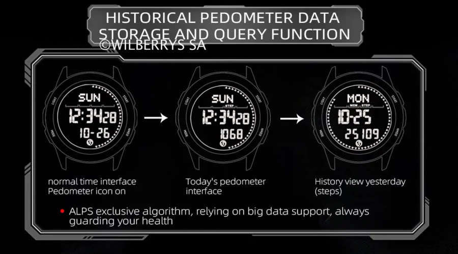 Tactical watch compass, carbon fiber North Edge mountain Alps watch black nylon