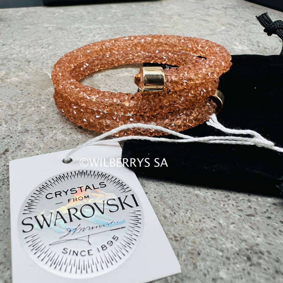 rrp: R1750.00 LONDON JEWELLERS Brilliance CRYSTALS FROM SWAROVSKI ROSE Sugar double twist bracelet
