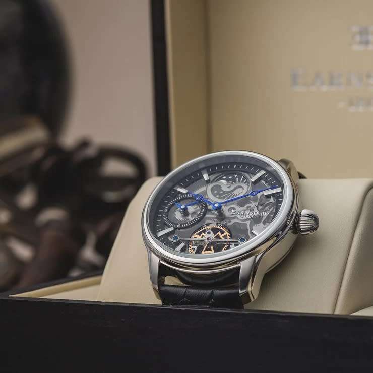 THOMAS EARNSHAW Automatic Premium Luxury Shadow Dual Time Moonphase Watch