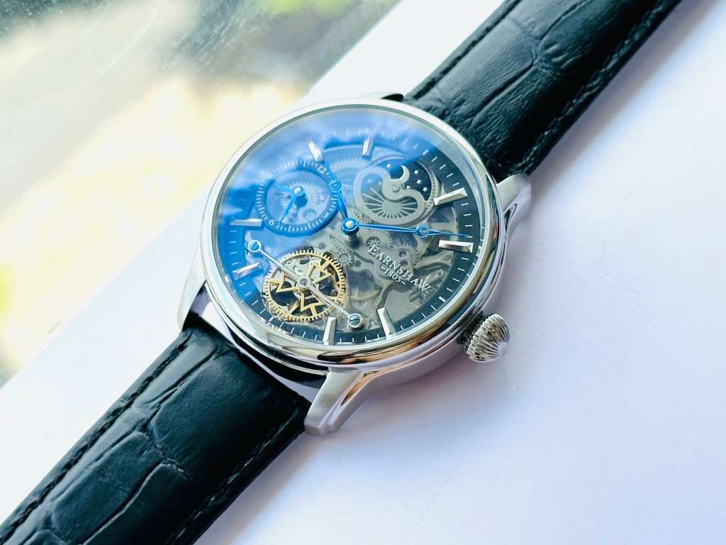 THOMAS EARNSHAW Automatic Premium Luxury Shadow Dual Time Moonphase Watch