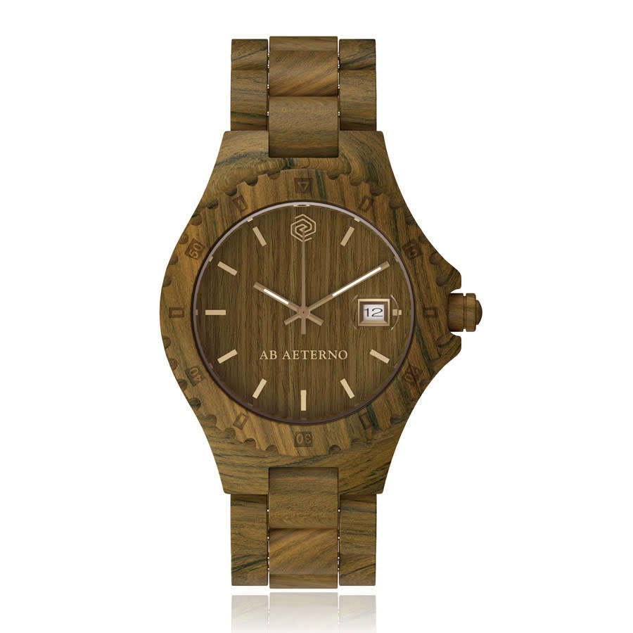 AB AETERNO ITALY Mens Premium Luxury Swiss movement Green Sandalwood watch