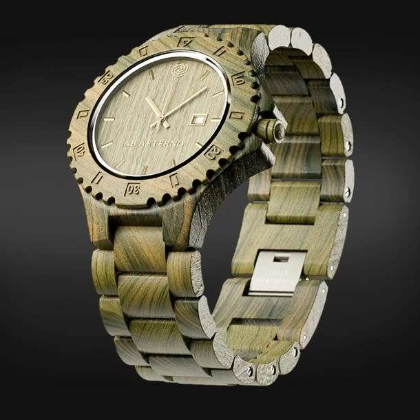 AB AETERNO ITALY Mens Premium Luxury Swiss movement Green Sandalwood watch