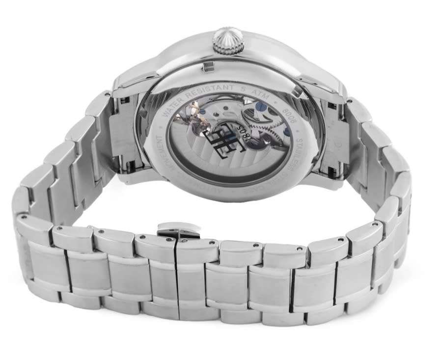 Thomas Earnshaw Men`s LONGITUDE DUAL TIME AUTOMATIC STEELED BLACK Watch