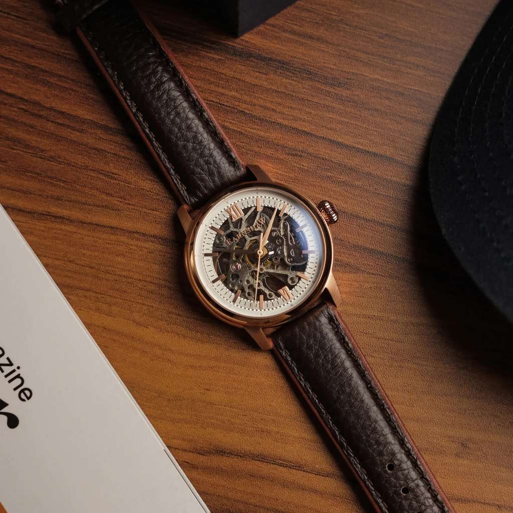 THOMAS EARNSHAW Cornwall Skeleton Automatic Roman Watch