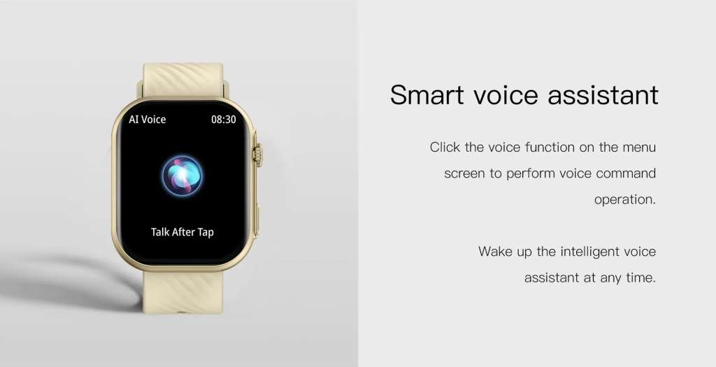 NORTH EDGE Glory Bluetooth Music Health Smart Watch Gold / Cream Silicone Finish