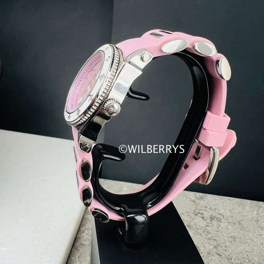 Aquaswiss Women`s Swissport 22 Diamond Watch with Paris Pink Silicone Strap