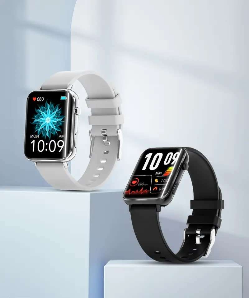 NORTH EDGE Cuva II all-in-one Smart Watch Silver Chassis | Grey Silicone Strap