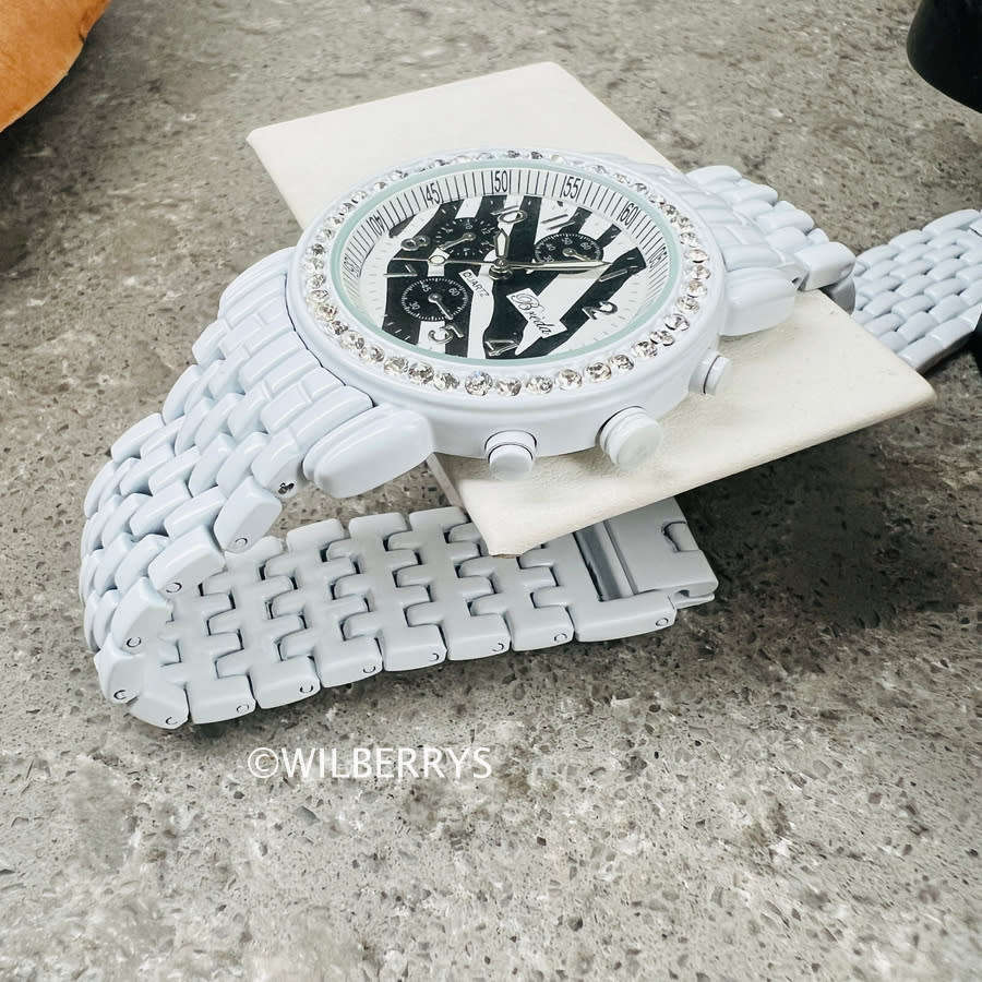 BREDA Women`s Jungle Fever Crystal Watch with White Strap